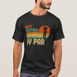 Mens Vintage Best Brother By Par | Funny Golf Brot T-Shirt