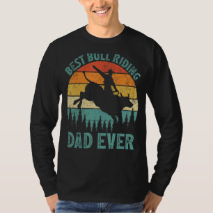 Mens Vintage Best Bull Riding Dad Ever Father's D T-Shirt