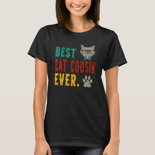 Mens Vintage Best Cat Cousin Ever Bump Fi Fathers  T-Shirt