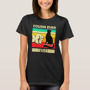 Mens Vintage Best Cat Cousin Ever Bump Fit  Cat Da T-Shirt