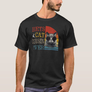 Mens Vintage Best Cat Cousin Ever   Cat Cousin T-Shirt