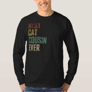 Mens Vintage Best Cat Cousin Ever Father Day T-Shirt