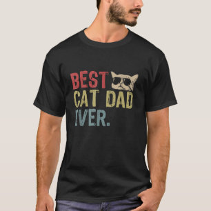 Mens Vintage Best Cat Dad Ever Gift For Cat Daddy T-Shirt