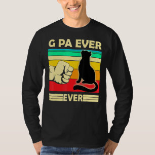 Mens Vintage Best Cat G Pa Ever Bump Fit Cat Dad T-Shirt