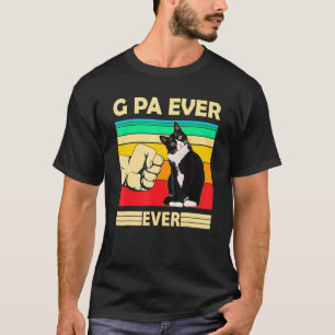 Mens Vintage Best Cat G Pa Ever Bump Fit Cat Dad T-Shirt