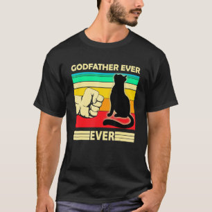 Mens Vintage Best Cat Godfather Ever Bump Fit  Cat T-Shirt