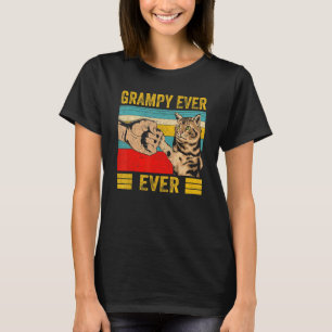Mens Vintage Best Cat Grampy Ever Bump Fit Cat Da T-Shirt