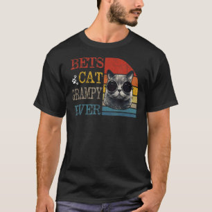 Mens Vintage Best Cat Grampy Ever Cat Grampy T-Shirt