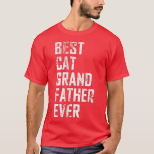 Mens Vintage Best Cat Grandfather Ever Funny Fathe T-Shirt