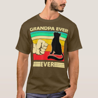 Mens Vintage Best Cat Grandpa Ever Bump Fit Funny  T-Shirt