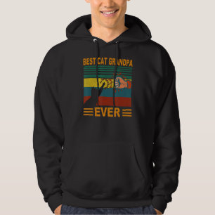 Mens Vintage Best Cat Grandpa Ever Cat Grandpa Fa Hoodie