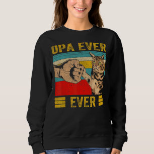 Mens Vintage Best Cat Opa Ever Bump Fit Cat Dad Sweatshirt