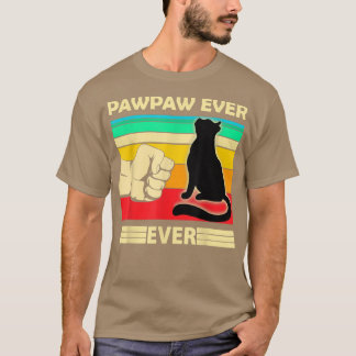 Mens Vintage Best Cat Pawpaw Ever Bump Fit Funny C T-Shirt