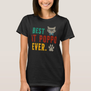 Mens Vintage Best Cat Poppop Ever Bump Fi Fathers T-Shirt