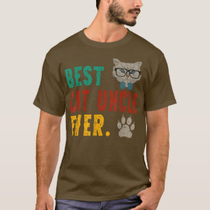 Mens Vintage Best Cat Uncle Ever Bump Fit s Father T-Shirt