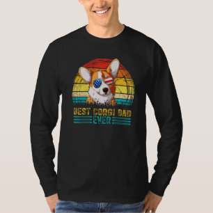 Mens Vintage Best Corgi Dad Ever Men Father's Day T-Shirt