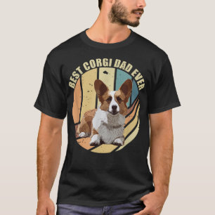 Mens Vintage Best Corgi Dad Ever Welsh Corgi Daddy T-Shirt
