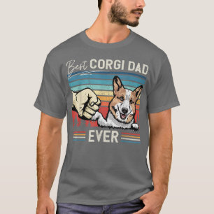 Mens Vintage Best Corgi Dad Funny Dog Lover Gift F T-Shirt