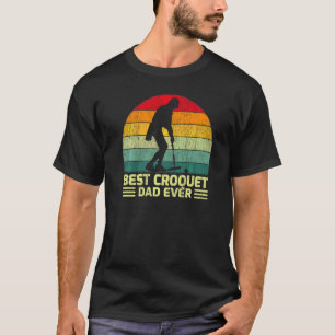 Mens  Vintage Best Croquet Dad Ever Father's Day T-Shirt