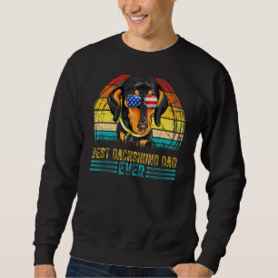 Mens Vintage Best Dachshund Dad Ever Men Father's  Sweatshirt