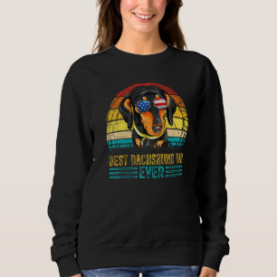 Mens Vintage Best Dachshund Dad Ever Men Father's Sweatshirt