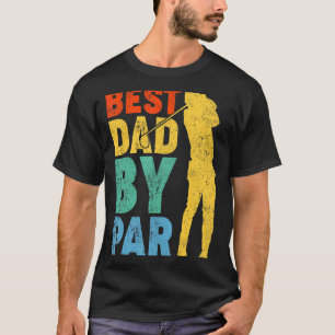 Mens Vintage Best Dad By Par Golf Dad Golfer Fath T-Shirt