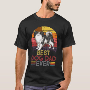 Mens Vintage Best Dog Dad Ever Retro Headband  Fat T-Shirt