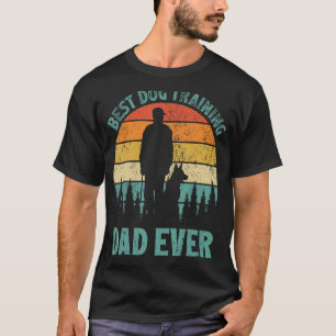 Mens Vintage Best Dog Training Dad Ever Father's T-Shirt