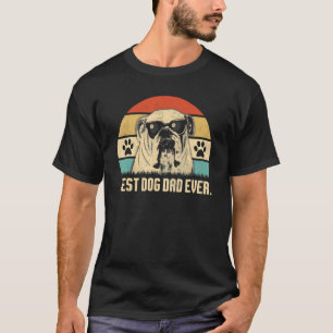 Mens Vintage Best English Bulldog Dad Ever  Father T-Shirt
