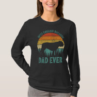 Mens Vintage Best English Bulldog Dad Ever Father