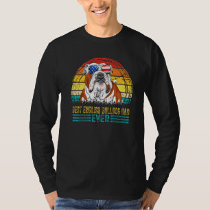 Mens Vintage Best English Bulldog Dad Ever Men Fat T-Shirt