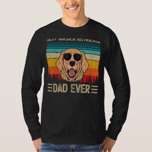 Mens Vintage Best Golden Retriever Dad Ever Fathe T-Shirt