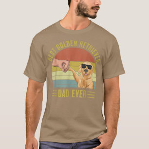 Mens Vintage Best Golden Retriever Dad Ever Fist B T-Shirt