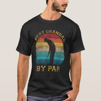 Mens Vintage Best Grandad By Par   Father's Day Go T-Shirt