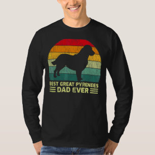 Mens  Vintage Best Great Pyrenees Dad Ever Father' T-Shirt