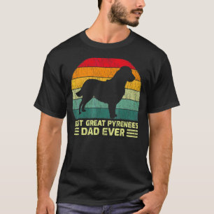 Mens Vintage Best Great Pyrenees Dad Ever Father' T-Shirt