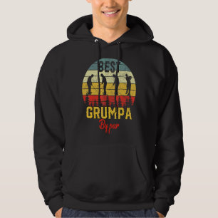 Mens Vintage Best Grumpa By Par Grandpa Golfer Fat Hoodie