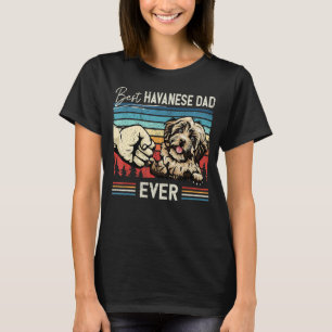 Mens Vintage Best Havanese Dad Dog   For Fathers D T-Shirt
