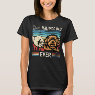 Mens Vintage Best Maltipoo Dad Dog For Fathers D T-Shirt