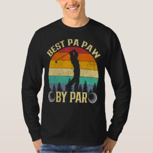 Mens Vintage Best Pa Paw By Par  Father's Day Golf T-Shirt