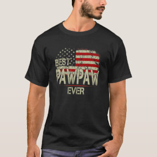 Mens Vintage Best Pawpaw Ever With Us American Vin T-Shirt