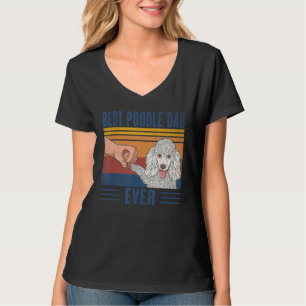 Mens Vintage Best Poodle Dad Ever Fist Bump Poodl T-Shirt
