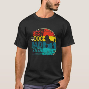 Mens Vintage Best Poodle Dog Dad Ever Father's Day T-Shirt