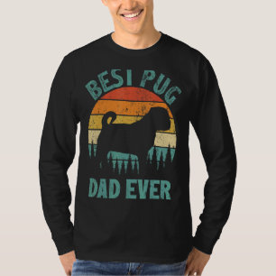 Mens Vintage Best Pug Dad Ever Father's Day T-Shirt