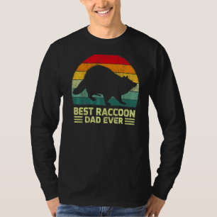 Mens Vintage Best Racoon Dad Ever Father's Day T-Shirt