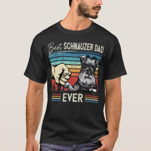 Mens Vintage Best Schnauzer Dad Dog For Fathers T-Shirt
