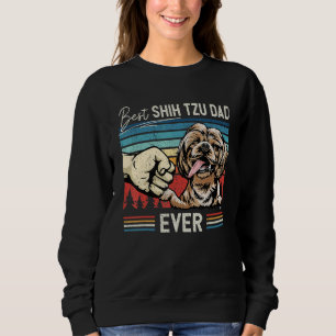 Mens Vintage Best Shih Tzu Dad Dog For Fathers D Sweatshirt