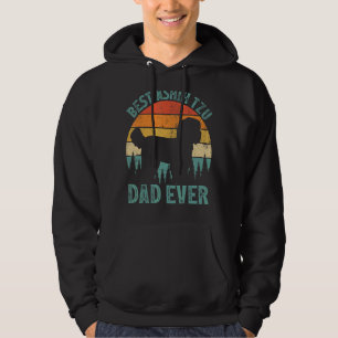 Mens  Vintage Best Shih Tzu Dad Ever Father's Day Hoodie
