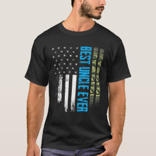 Mens Vintage Best Uncle Ever Camo American Flag Di T-Shirt