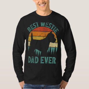 Mens Vintage Best Westie Dad Ever Father's Day T-Shirt